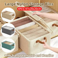 Foldable Clothes Storage Boxes with Transparent Lids, Set of 4 - Green - view 2