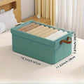 Foldable Clothes Storage Boxes with Transparent Lids, Set of 4 - Grey - view 4