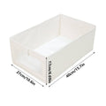 Foldable Cotton Linen Storage Boxes with Window - Beige, Pack of 4 - view 3