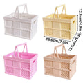 Foldable Desktop Storage Basket with Handles, 12.5 x 13.5 x 18.6 cm - White - view 4