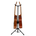Foldable Double Head Guitar Stand Adjustable Floor Rack with Sponge Cushions - Black - view 4