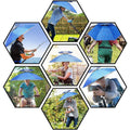 Foldable Double-Layer Fishing Umbrella Hat - Blue Raindrop Print - view 5