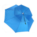 Foldable Double-Layer Fishing Umbrella Hat - Light Blue