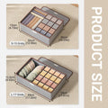 Foldable Drawer Organiser Boxes for Socks and Underwear, Set of 2 - Beige - view 4