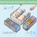 Foldable Drawer Organiser Divider - Grey with 11 Boxes (11 Grid Socks Box) - view 4