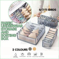 Foldable Drawer Organiser Divider - Grey with 6 Boxes (6 Grid Bra Box) - view 2