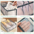Foldable Drawer Organiser Divider - Grey with 6 Boxes (6 Grid Bra Box) - view 5