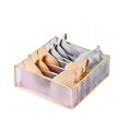 Foldable Drawer Organiser Divider - White with 6 Boxes (6 Grid Bra Box)