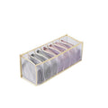 Foldable Drawer Organiser Divider - White with 7 Boxes (7 Grid Briefs Box)