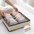 Foldable Drawer Organiser Set for Bras, Socks and Underwear - Beige, Set of 4 - view 3
