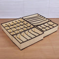 Foldable Drawer Organiser Set for Bras, Socks and Underwear - Beige, Set of 4 - view 4