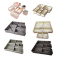Foldable Drawer Organiser Storage Boxes, Set of 6 - Beige - view 3