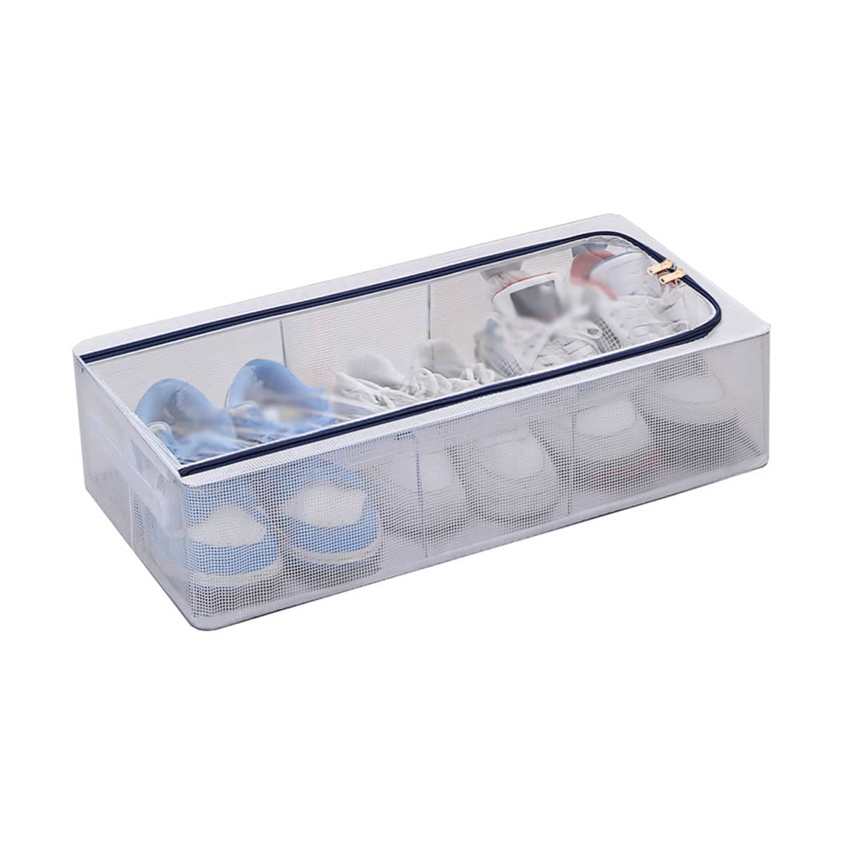 Foldable Dustproof Shoe Storage Box with Zip Lid - Small (30 x 40 x 15 cm) - view 4