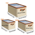 Foldable Fabric Clothes Storage Box Organiser, Pack of 3 Sizes - view 3