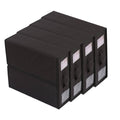 Foldable Fabric Storage Boxes with Handle, Set of 4 - Black