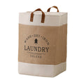 Foldable Faux Linen Laundry Basket Clothes Storage Bin Dirty Clothes Hamper - view 2
