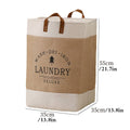Foldable Faux Linen Laundry Basket Clothes Storage Bin Dirty Clothes Hamper - view 3