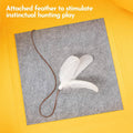 Foldable Felt Cat Nest Semi Enclosed Cat Tunnel and House Bed with Feather Toy - view 5