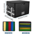 Foldable Fireproof Lockable File Box for Documents, Black, 39.5 x 30.5 x 26.5 cm - view 3