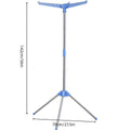 Foldable Floor Drying Rack for Coats and Hats, Triangle Base - view 3