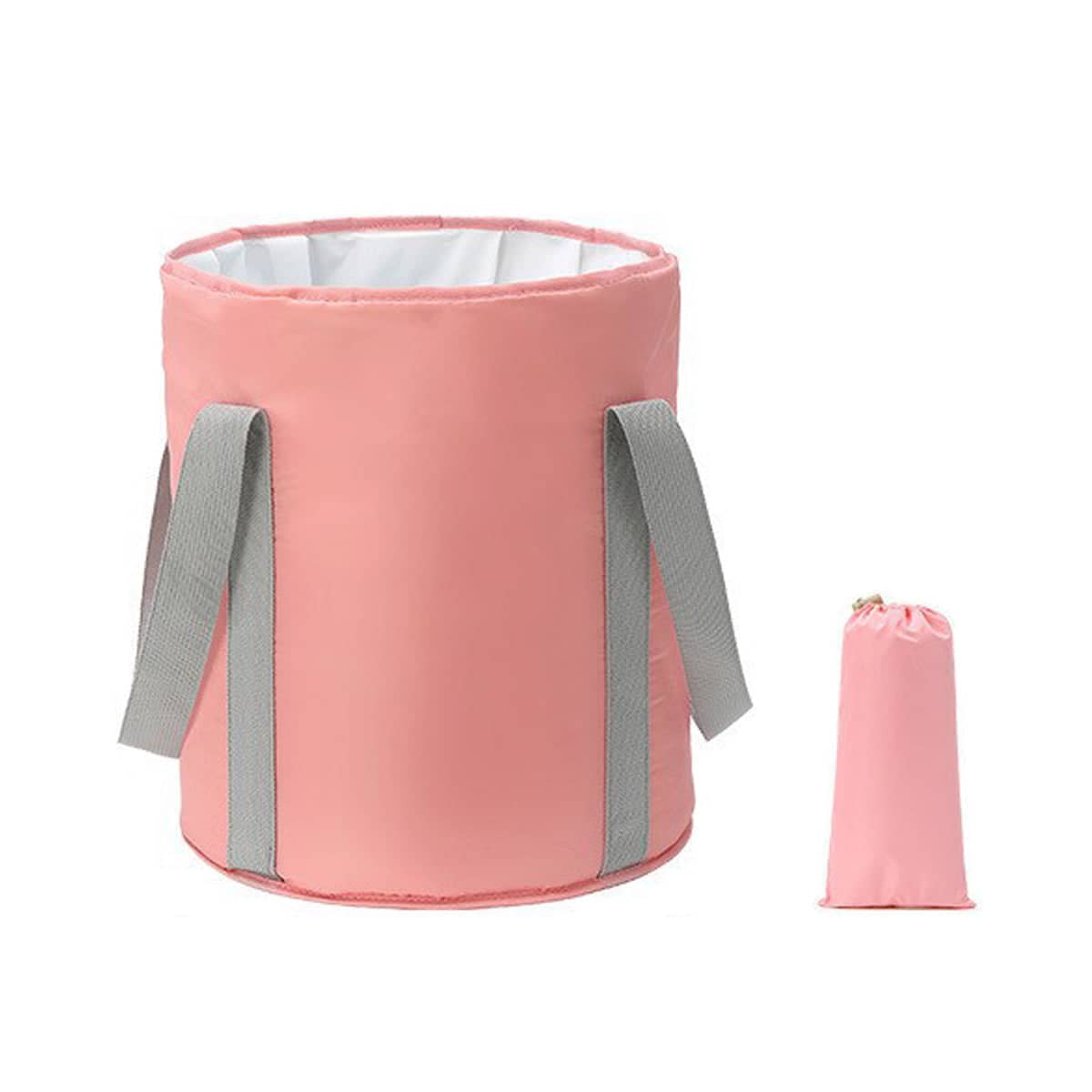 Foldable Foot Soaking Bucket with Thermal Aluminium Liner - Pink