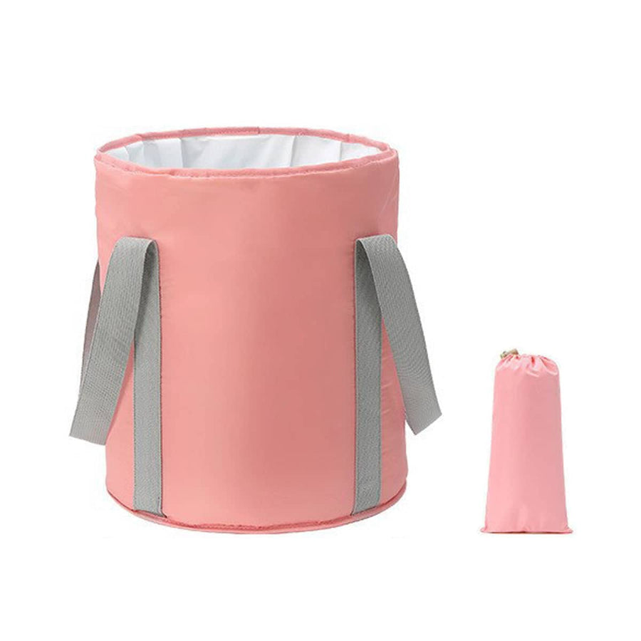 Foldable Foot Soaking Bucket with Thermal Aluminium Liner - Pink