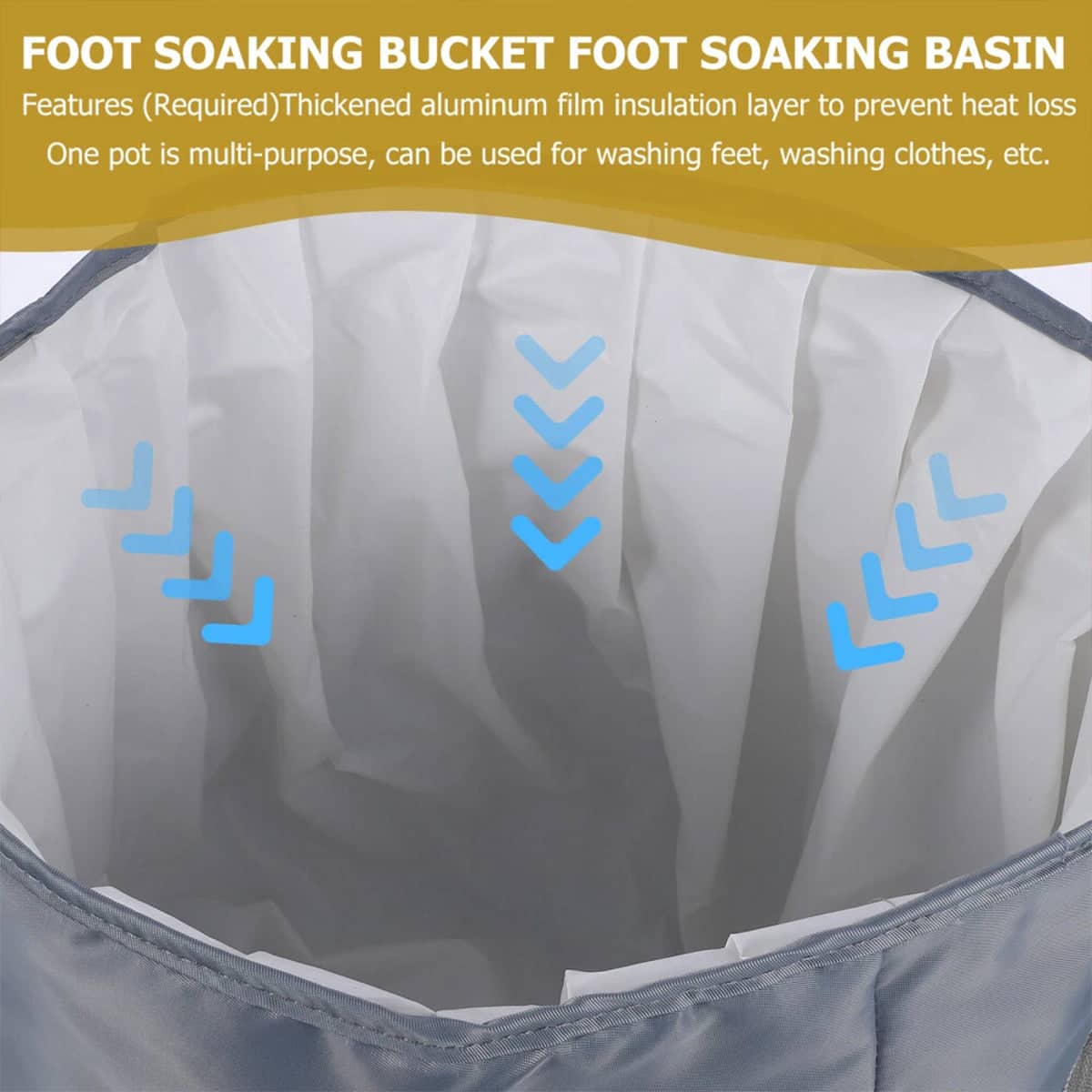 Foldable Foot Soaking Bucket with Thermal Aluminium Liner - Pink - view 5