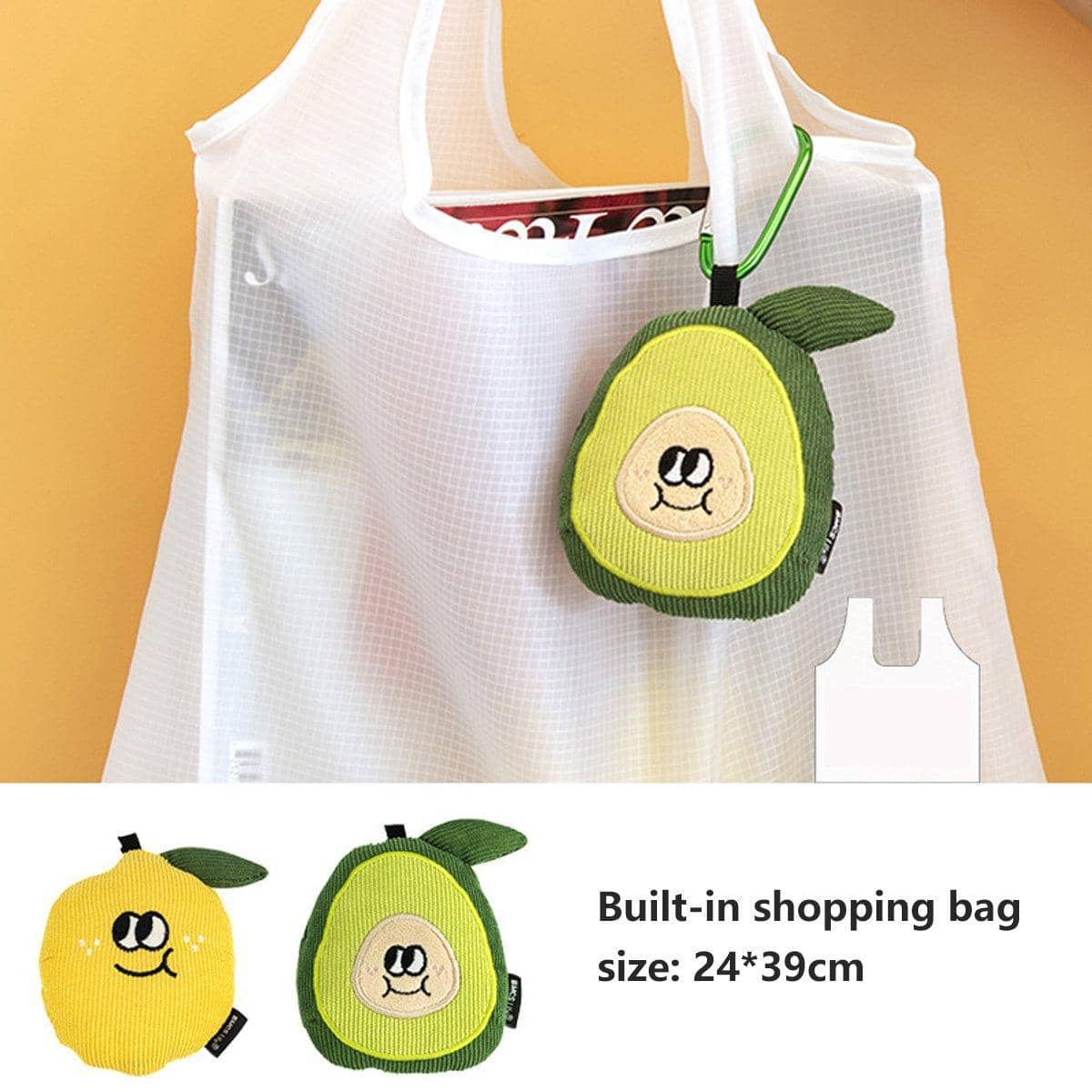 Foldable Fruit Shopping Tote Bag with Pendant - Lemon - view 5