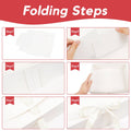 Foldable Gift Boxes with Ribbon Bow, Pack of 10 - White - view 5