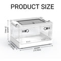 Foldable Hamster Breeding Box, Clear Small Pet Habitat with Mesh Top - view 3