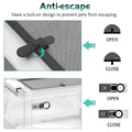Foldable Hamster Breeding Box, Clear Small Pet Habitat with Mesh Top - view 4