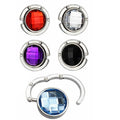 Foldable Handbag Hook with Crystal, 4.5 cm - Blue - view 3