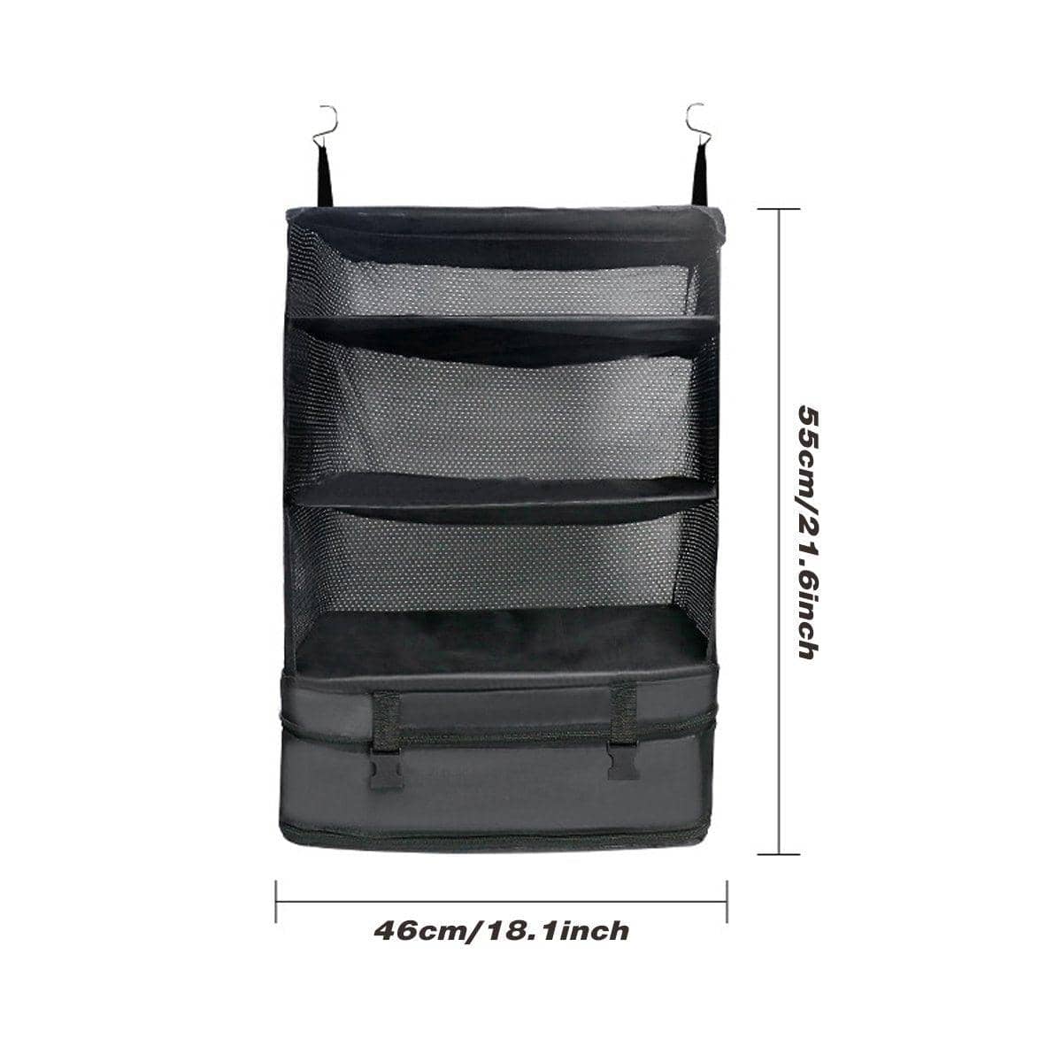 Foldable Hanging Clothes Organiser for Wardrobes, Space Saving Storage Bag - view 3