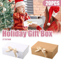 Foldable Holiday Party Gift Boxes Festive Packaging Box Set White - Pack of 20 - view 2