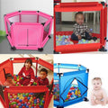 Foldable Indoor Playpen with Zippered Gate, 130 cm - Dark Blue - view 5
