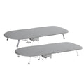 Foldable Ironing Board with Iron Holder and Wall Mount, Compact Laundry Press - Grey and White - view 3