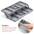 Foldable Jewellery Storage Organiser Box, Grey - Two Layer - view 5