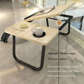 Foldable Laptop Desk with 5 Height Levels for Bed and Sofa - Walnut - view 5