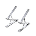 Foldable Laptop Stand with Adjustable Height, Aluminium - Silver
