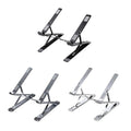 Foldable Laptop Stand with Adjustable Height, Aluminium - Silver - view 3