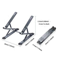 Foldable Laptop Stand with Adjustable Height, Aluminium - Silver - view 4