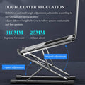 Foldable Laptop Stand with Adjustable Height, Aluminium - Silver - view 5