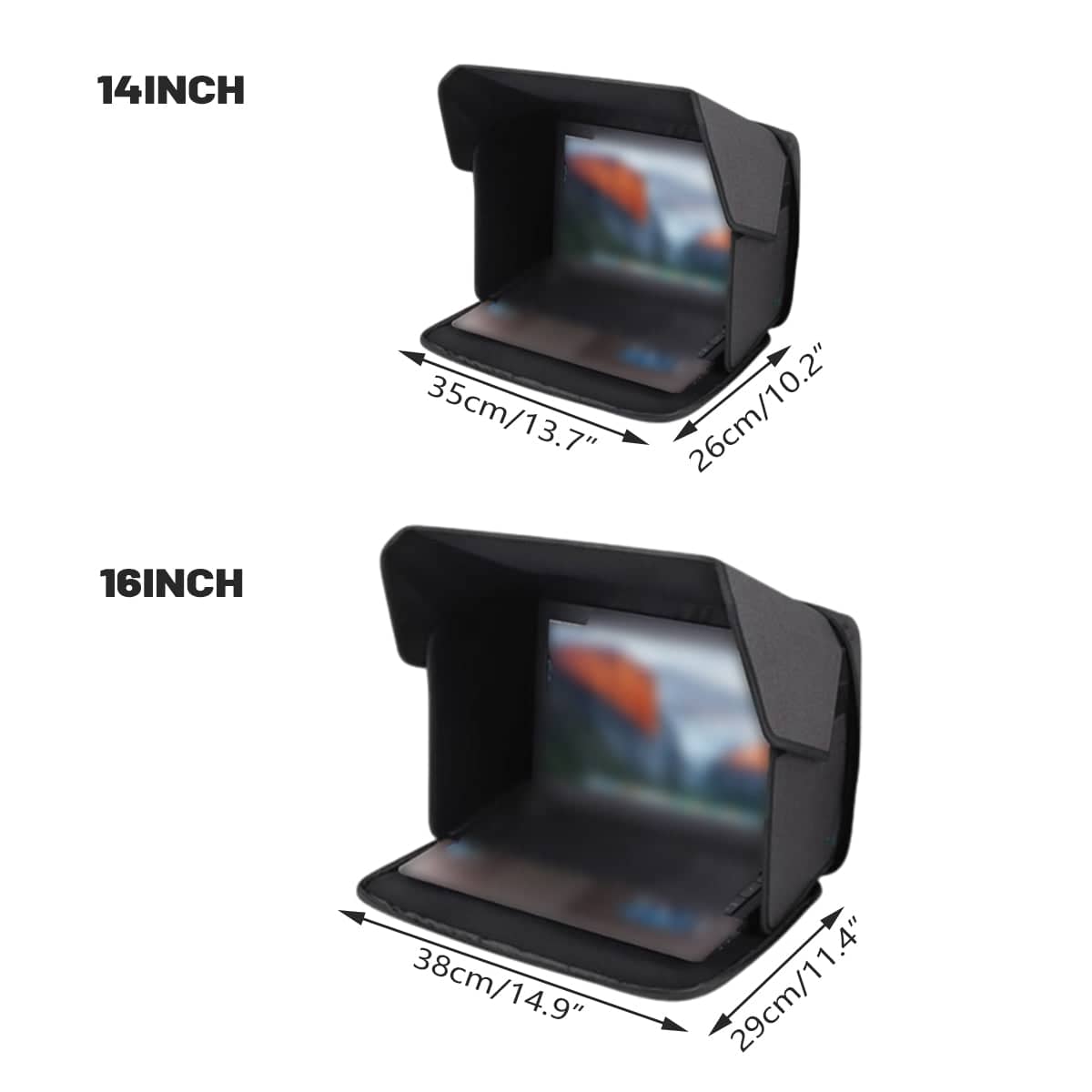 Foldable Laptop Sun Shade and Privacy Cover - 14 Inch (35 x 26 cm) - view 4