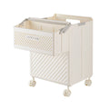 Foldable Laundry Hamper with Locking Swivel Wheels - Cream