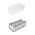 Foldable Mesh Drawer Organiser, 7 Grids - Grey - view 3