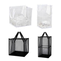 Foldable Mesh Laundry Hamper with Handles - Black, Double - view 3