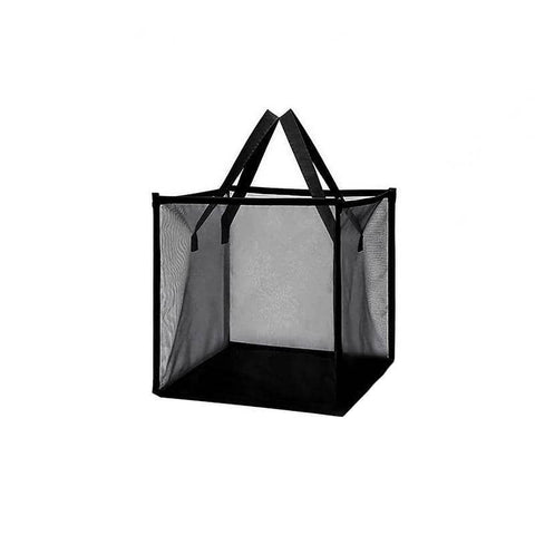 Foldable Mesh Laundry Hamper with Handles - Black, Single