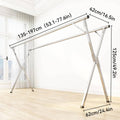 Foldable Metal Drying Rack Sturdy and Stable for Indoor and Outdoor Balcony Use - view 3
