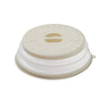 Foldable Microwave Food Cover Splash Guard with Steam Vents - White