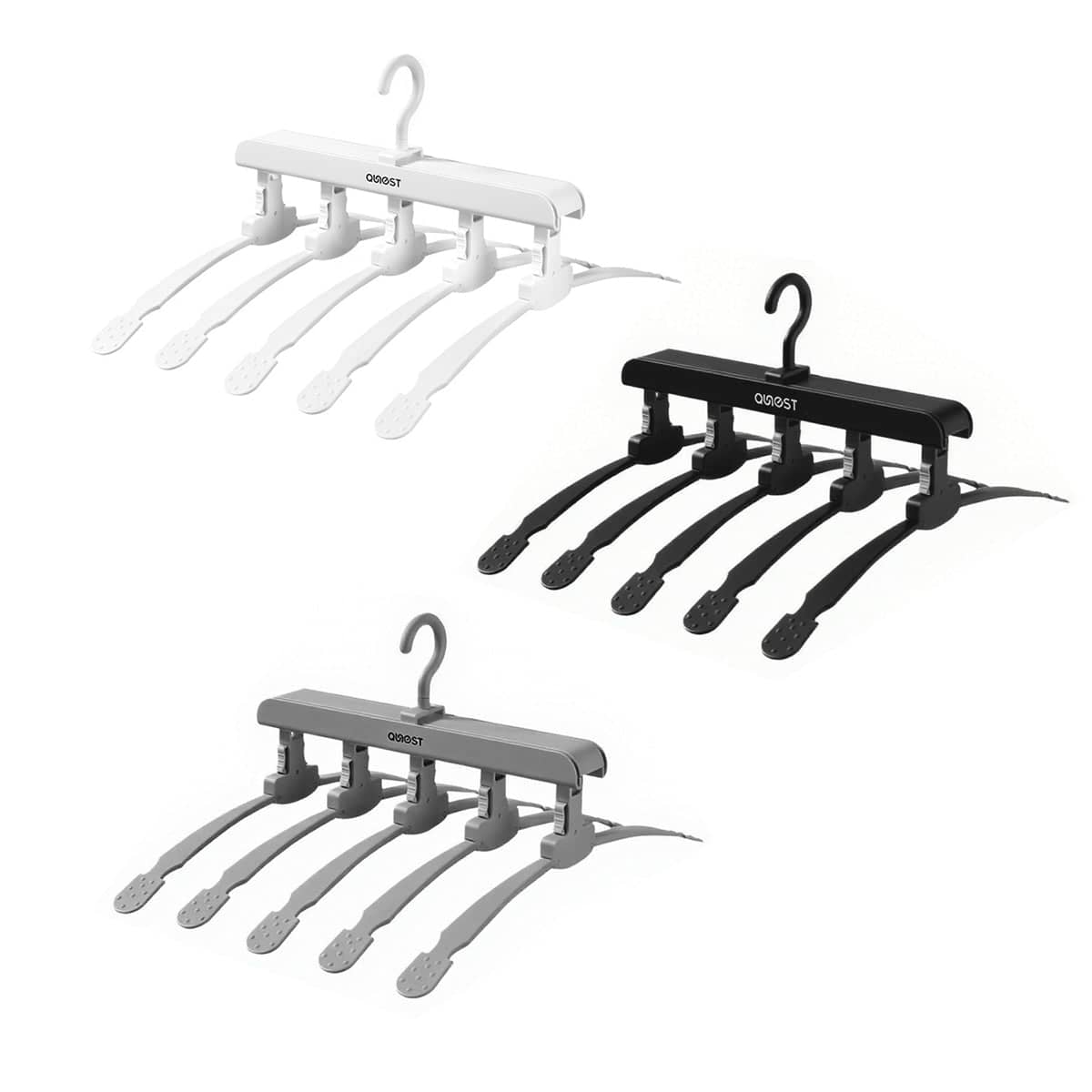 Foldable Multi Function Clothes Hanger Space Saving Non Slip for Coats and Shirts - Black - view 3